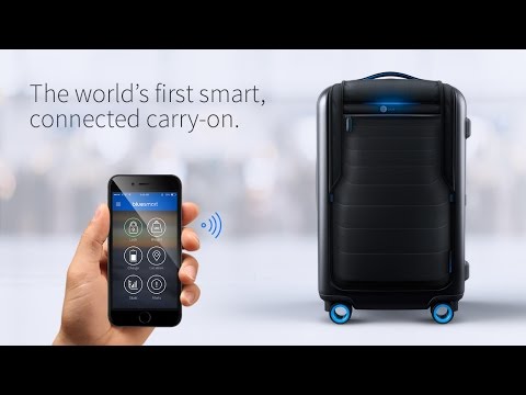 Smart connected carry-on suitcase