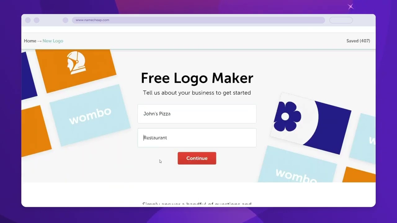 How to make your logo with Namecheap Logo Maker