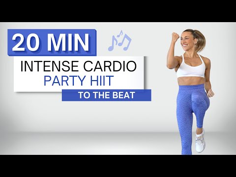 20 min CARDIO PARTY HIIT WORKOUT | To The Beat ♫ | No Squats or Lunges | Fun + High Intensity