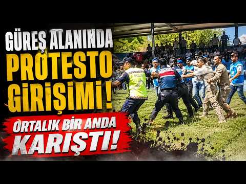 Kahramanmaraş'ta güreş festivali öncesi gergin anlar: Jandarma müdahale etti