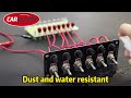 Panel s prepínačmi 6× ON/OFF a poistkami – 12/24 V, 60 A, 182 × 60 mm - Video Youtube