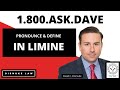 Properly pronounce and define in limine