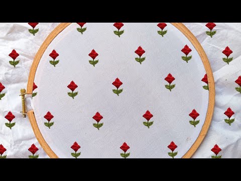 amazing art hand embroidery|hath ki kadhai|hand embroidery flower design #embroidery #art #flower