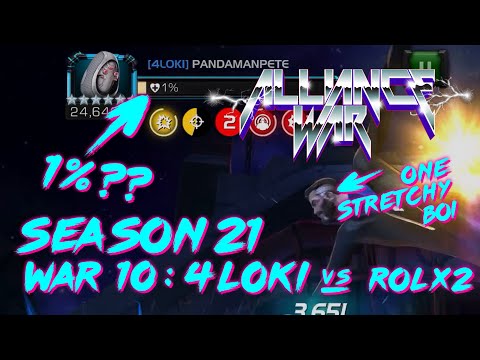 Alliance War: 4L0ki vs rolx2 // Season 21 - War 10 // Marvel Contest of Champions