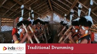 Traditional drumming of Chang tribe, Nagaland  