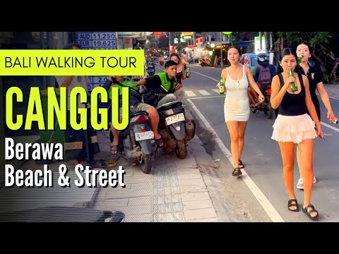 Canggu, Bali Walking Tour 🇮🇩 | Stunning Sunset at Pantai Berawa