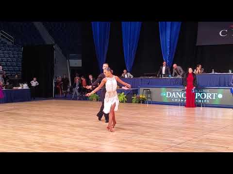 Kristers Smits and Elizabeth Shlimovich Utah march 2020. Youth latin final rumba