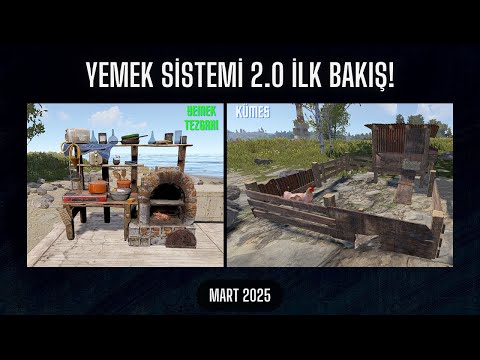 Rust - Yemek Sistemi 2.0 İlk Bakış! (Kümes, Yemek Tezgahı ve dahası)| 2024 Mart