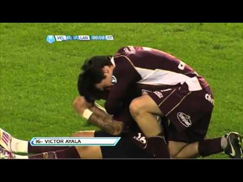 Vélez  VS  Lanús (0-2). Torneo Inicial. Tercera Fecha.Gol de Ayala.