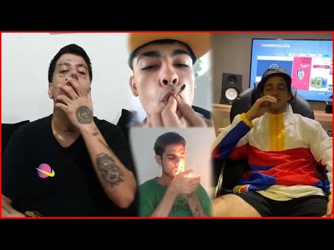 CA7RIEL FUMANDO porro y PASÁNDOSELO a WOS ,TRUENO, DUKI,KLAN, BHAVI, YSI A, etc