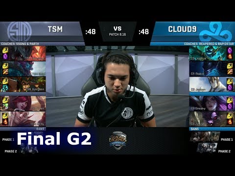 Cloud 9 vs TSM - Game 2 | Final of S8 NA Regional Qualifier for S8 Worlds 2018 | TSM vs C9 G2