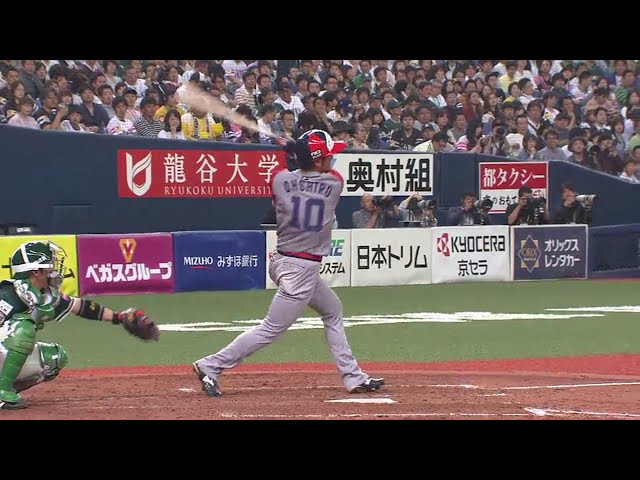 【5回裏】カードの頭で勝つ!! バファローズ・大城のレフトスタンド中段に入る勝ち越し弾!! 2018/4/28 Bs-H