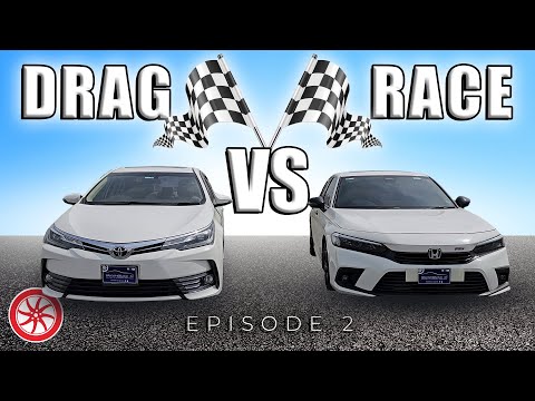 Civic Turbo RS vs Corolla Grande 1.8 | Drag Race | PakWheels