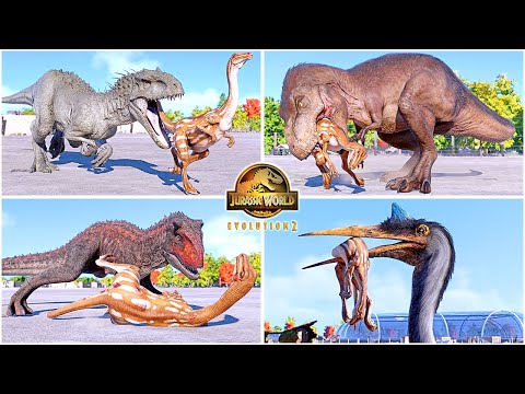 1993 Gallimimus Hunting Animations of All Dinosaurs and Flying Reptiles 🦖 Jurassic World Evolution 2