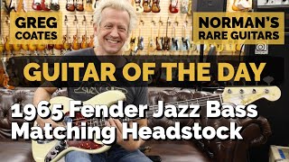 Video thumbnail for Guitar of the Day: 1965 Fender Jazz Bass White with Matching Headstock | Norman's Rare Guitars by Normans Rare Guitars