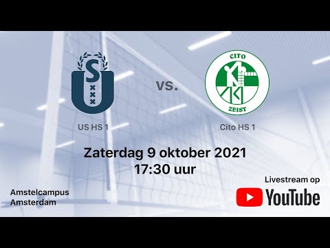 US HS 1 vs. Cito HS 1, Volleybal Heren Tweede Divisie