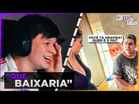 ARUAN REAGE A COMO DESCOBRIMOS A GRAVIDEZ DA MINHA FILHA *troll (IRENE NOBREGA) - Cortes do Aruan
