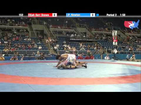 Fargo 2012 152 Round 3: Elijah Kerr Brown (Georgia) vs. J.P. Newton (Ohio)
