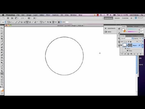 How to Draw Circles in Photoshop : Photoshop Tips - YouTube