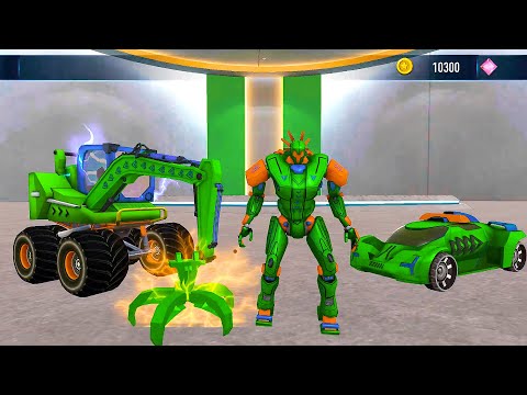 monster Crane Robot Car transform *** Excavator Robot game *** android gameplay