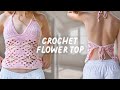crochet flower tank top tutorial