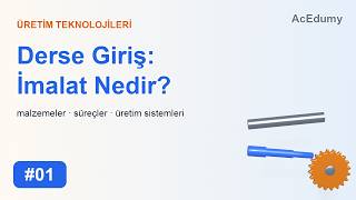 Üretim Teknolojileri #01 | Derse Giriş: İmalat Nedir? Malzemeler, Süreçler, Üret