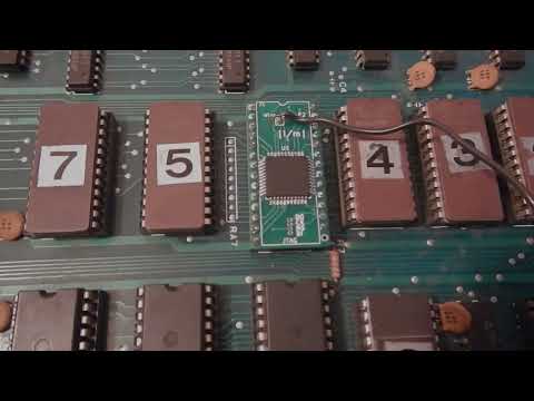 Galaga (gallag bootleg) arcade repair: debugging CUPL for a replacement daughterboard.