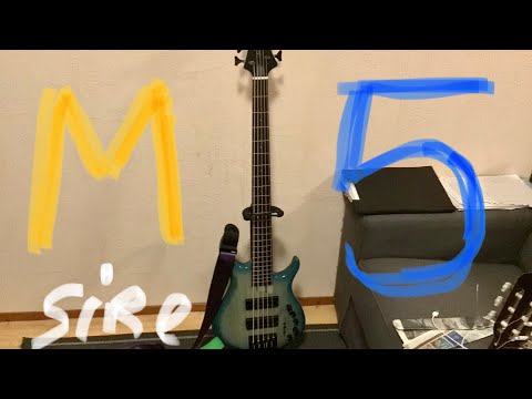 Dream bass guitar Sire Marcus Miller M5 5 string swamp ash transparent blue; first groove