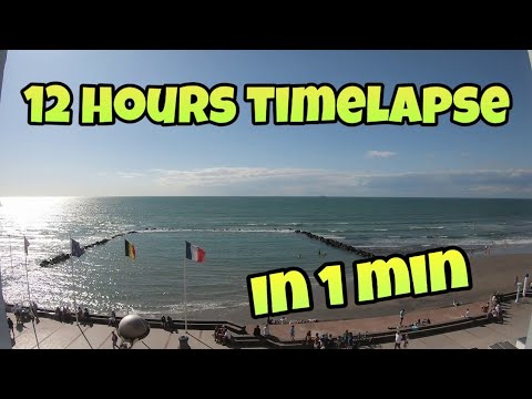 🇫🇷 12 hours TIMELAPSE : Tide in Wimereux "Grande marée" (High Tide) coéf. 113