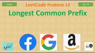 YouTube video 'Longest Common Prefix | Leetcode 14 | String | Facebook Amazon Google'