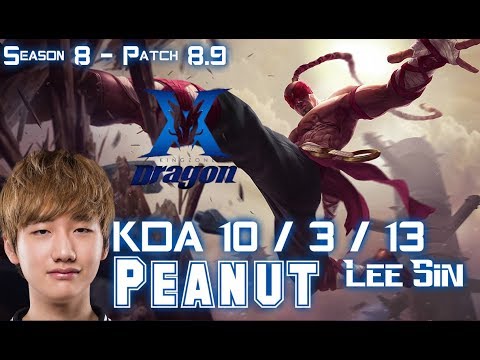 KZ Peanut LEE SIN vs KHA'ZIX Jungle - Patch 8.9 KR Ranked