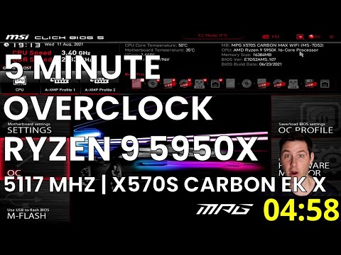 5 Minute Overclock: Ryzen 9 5950X to 5117 MHz
