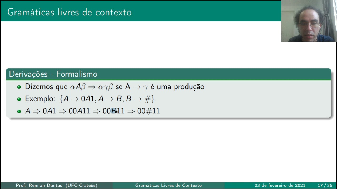 Aula 13 - Linguagens Livre de Contexto (LLC) e Gramática Livre de Contexto (GLC)