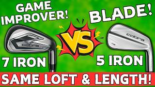"THAT'S INSANE..." Blade 5-iron vs Game Improvement 7-iron (SAME LOFT!) This Will Open Your Eyes...