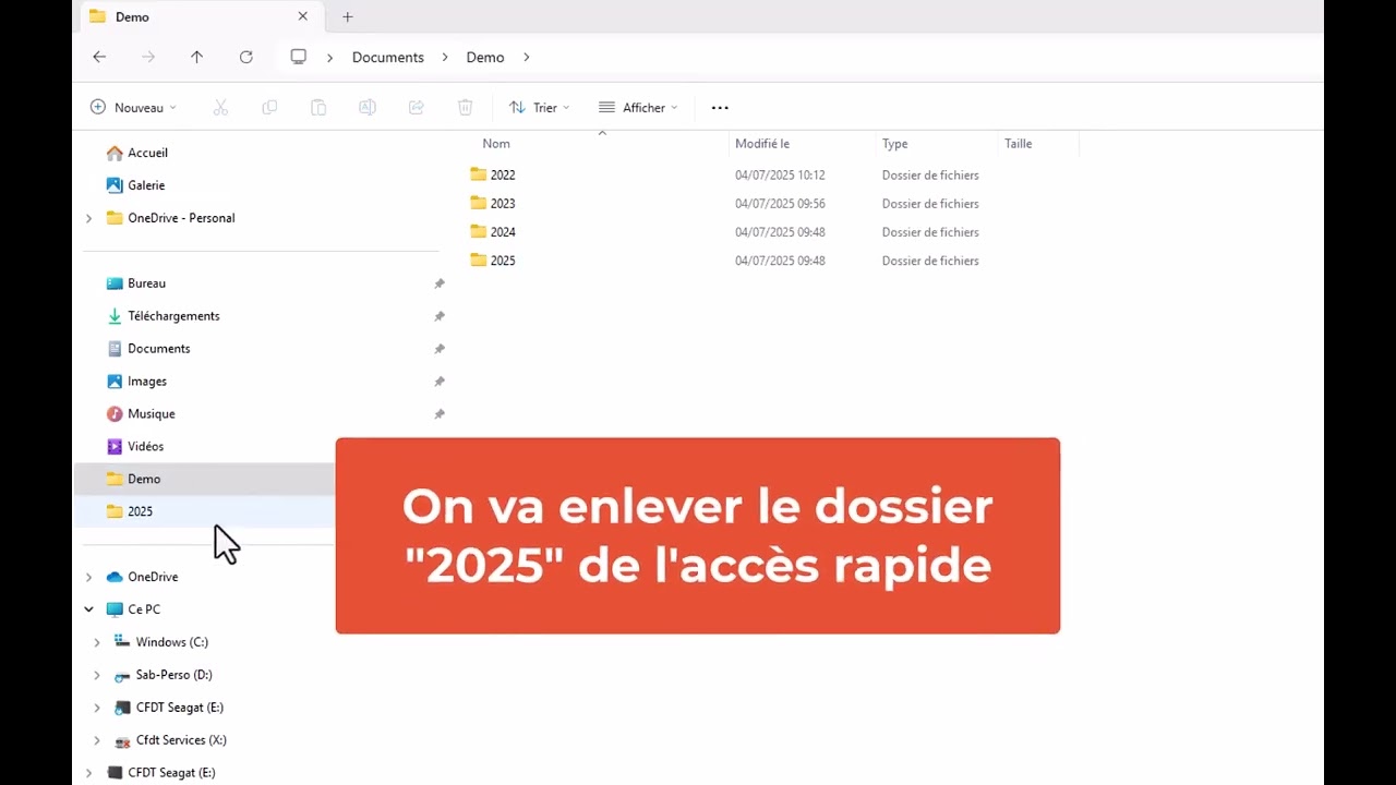 Enlever dossier