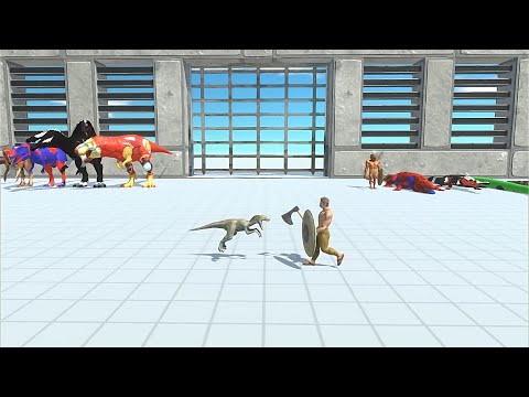 CARNIVORE DINOSAURS VS ANCIENT HUMANS + REPTILES - Animal Revolt Battle Simulator