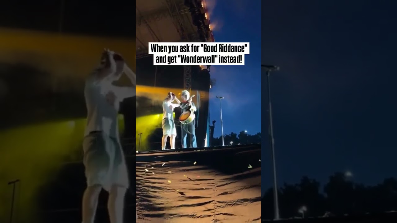 Billie Joe brings up a fan for Good Riddance in Luxembourg—dude plays Wonderwall instead. 🤦♂️🎸 - YouTube