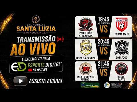 AO VIVO: COPA SANTA LUZIA | PARCEIRÃO ATACADISTA X FARMA MAIS | CASA DA RAÇÃO X ATHLE. ROLIMOURENSE