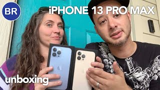 Unboxing iPhone 13 Pro Max: Sierra Blue vs Gold