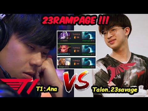 23savage Morphling 12K MMR Carry Rampage vs T1.Ana Bounty hunter OFFLANE Dota 2 New Patch 7.32c