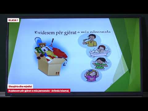e Mesimi Klasa 1 - 1079 Shoqëria dhe mjedisi - Kujdesem për gjërat e mia personale