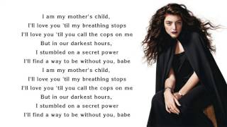Lorde - Writer In The Dark (lyrics)