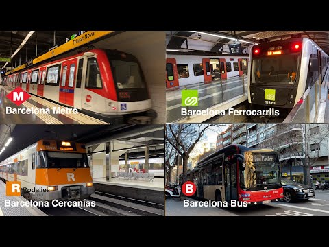 Barcelona Metro, Rodalies, Ferrocarrils & Bus | January 2024 Compilation | 39 min | 4K