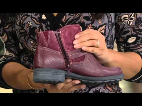 Earth Origins Leather & Suede Ankle Boots - Paris on QVC