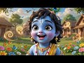 Cute Little Kanha AI Animation Beautiful Krishna Status Video