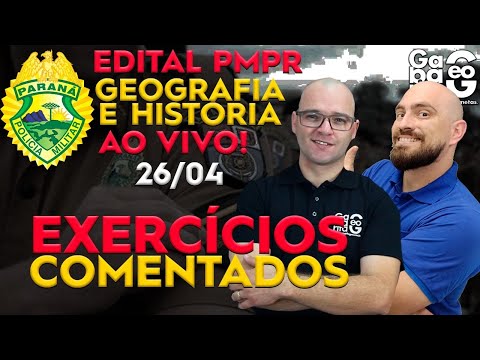 AO VIVO | CONCURSO PM PR | GEOGRAFIA | HISTÓRIA EDITAL PMPR 2020