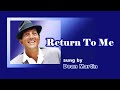 Return To Me / Dean Martin (with Lyrics & 가사 해석, 1958)