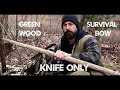 Primitive Bow And Arrow For Survival In 1 DAY From Nature With A KNIFE