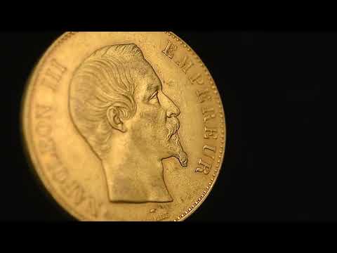 Coin, France, Napoleon III, 100 Francs, 1858, Paris, AU(50-53), Gold, KM:786.1