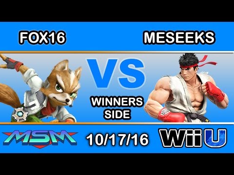 MSM 70 - Fox16 (Fox) Vs. tHB | Meseeks (Ryu) Winners Side - Smash Wii U